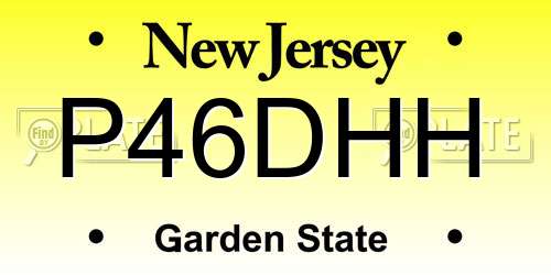 P46DHH New Jersey License Plate