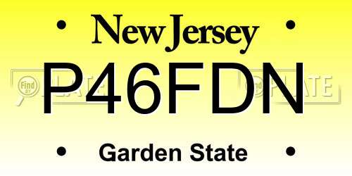 P46FDN New Jersey License Plate