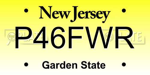 P46FWR New Jersey License Plate