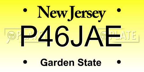 P46JAE New Jersey License Plate