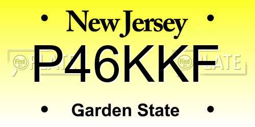 P46KKF New Jersey License Plate