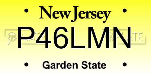 P46LMN New Jersey License Plate
