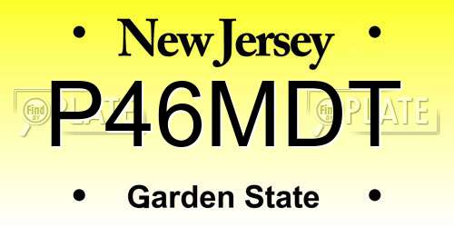 P46MDT New Jersey License Plate