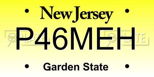 P46MEH New Jersey License Plate