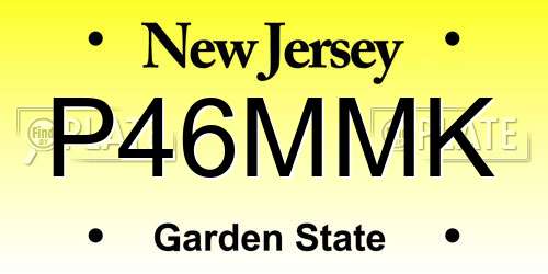 P46MMK New Jersey License Plate