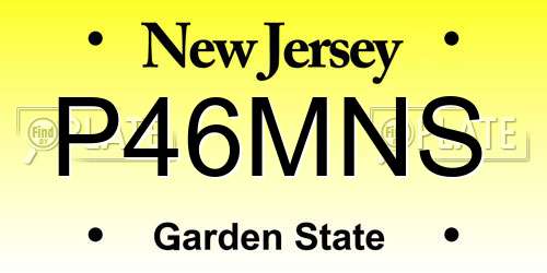 P46MNS New Jersey License Plate