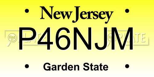 P46NJM New Jersey License Plate