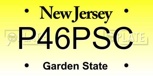 P46PSC New Jersey License Plate