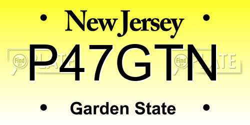 P47GTN New Jersey License Plate
