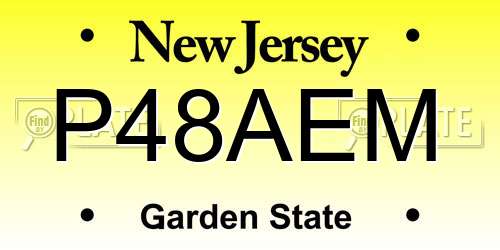 P48AEM New Jersey License Plate