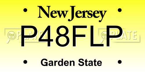 P48FLP New Jersey License Plate