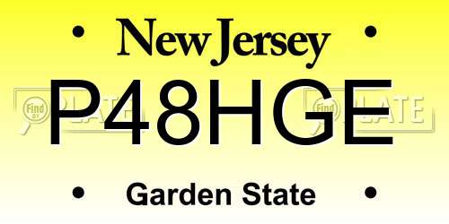 P48HGE New Jersey License Plate