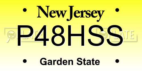 P48HSS New Jersey License Plate