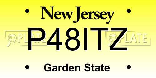 P48ITZ New Jersey License Plate