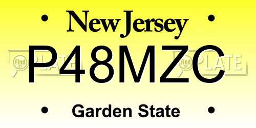 P48MZC New Jersey License Plate