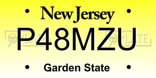 P48MZU New Jersey License Plate