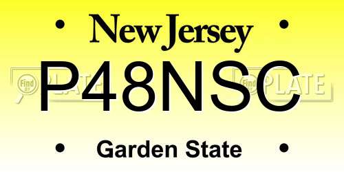 P48NSC New Jersey License Plate