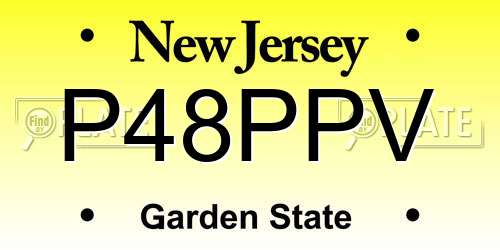 P48PPV New Jersey License Plate