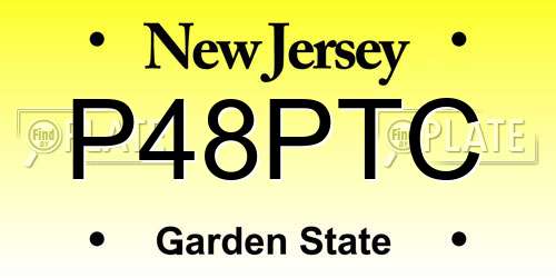 P48PTC New Jersey License Plate