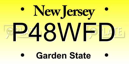 P48WFD New Jersey License Plate
