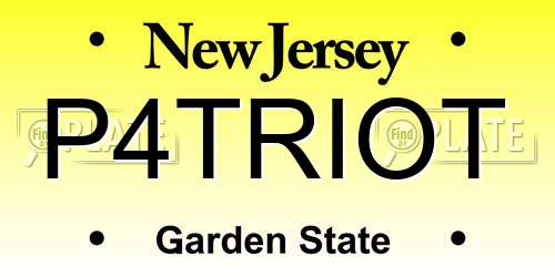 P4TRIOT New Jersey License Plate