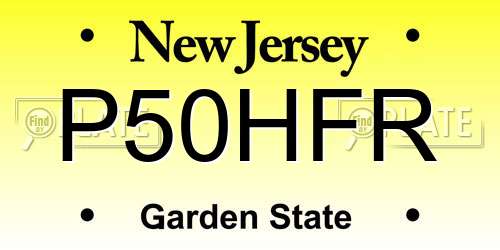 P50HFR New Jersey License Plate