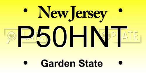 P50HNT New Jersey License Plate