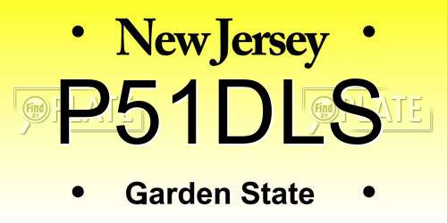 P51DLS New Jersey License Plate
