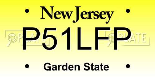 P51LFP New Jersey License Plate