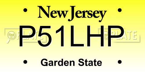 P51LHP New Jersey License Plate
