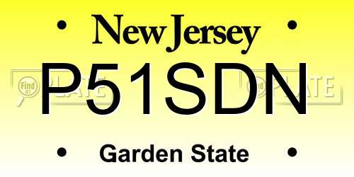 P51SDN New Jersey License Plate