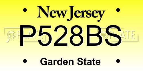 P528BS New Jersey License Plate