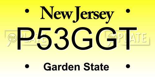 P53GGT New Jersey License Plate
