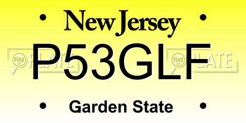 P53GLF New Jersey License Plate