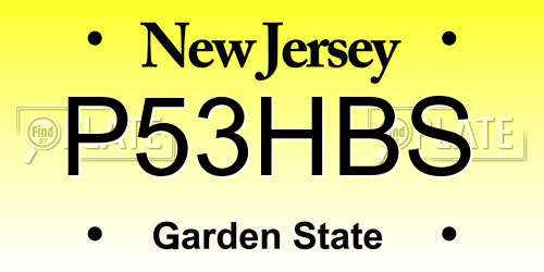 P53HBS New Jersey License Plate
