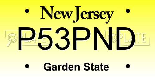 P53PND New Jersey License Plate