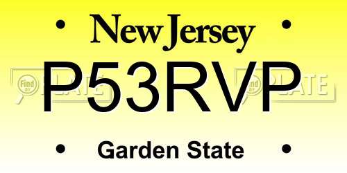 P53RVP New Jersey License Plate