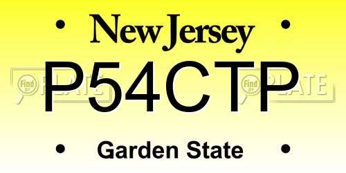 P54CTP New Jersey License Plate