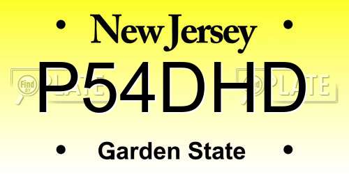 P54DHD New Jersey License Plate