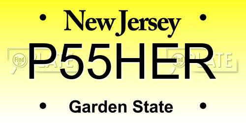 P55HER New Jersey License Plate