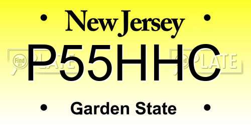 P55HHC New Jersey License Plate