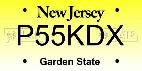P55KDX New Jersey License Plate