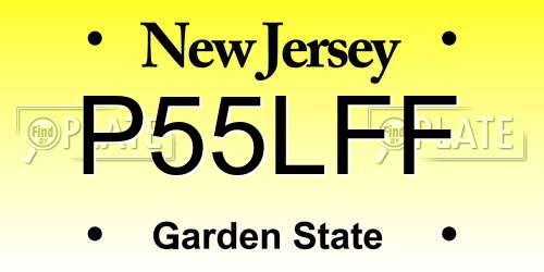 P55LFF New Jersey License Plate