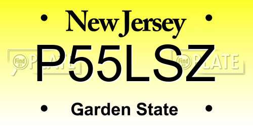 P55LSZ New Jersey License Plate