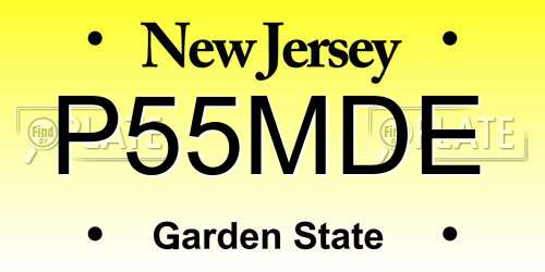 P55MDE New Jersey License Plate