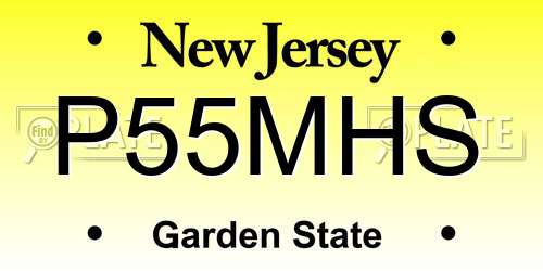 P55MHS New Jersey License Plate