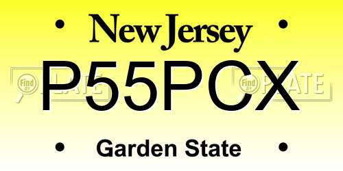 P55PCX New Jersey License Plate