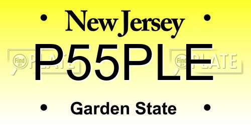 P55PLE New Jersey License Plate