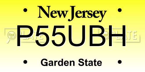 P55UBH New Jersey License Plate