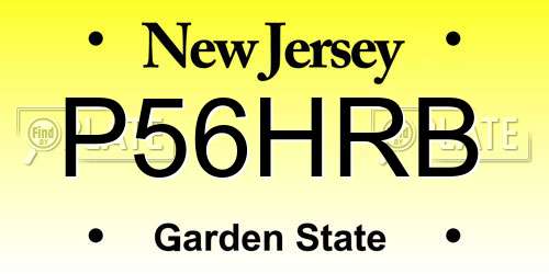 P56HRB New Jersey License Plate
